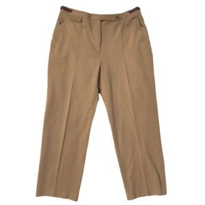 Lauren Ralph Lauren Women 14 Brown Tan Equestrian Side-Buckle Trousers Pants